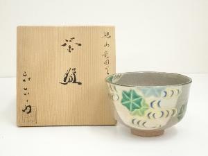 京焼　押小路窯　庄左エ門造　乾山竜田川茶碗（共箱）